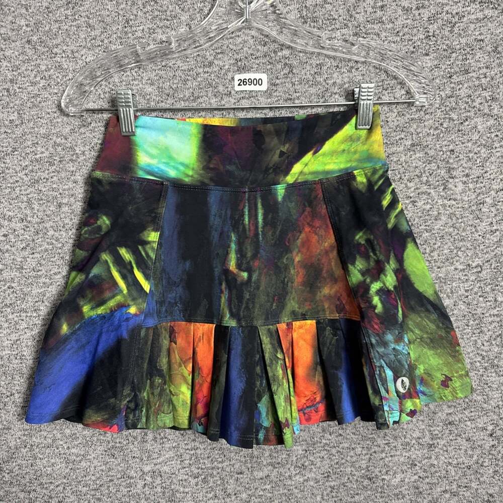 Dona Jo Women's Size 1 Small Colorful Print Pull On Stretch Activewear Skort